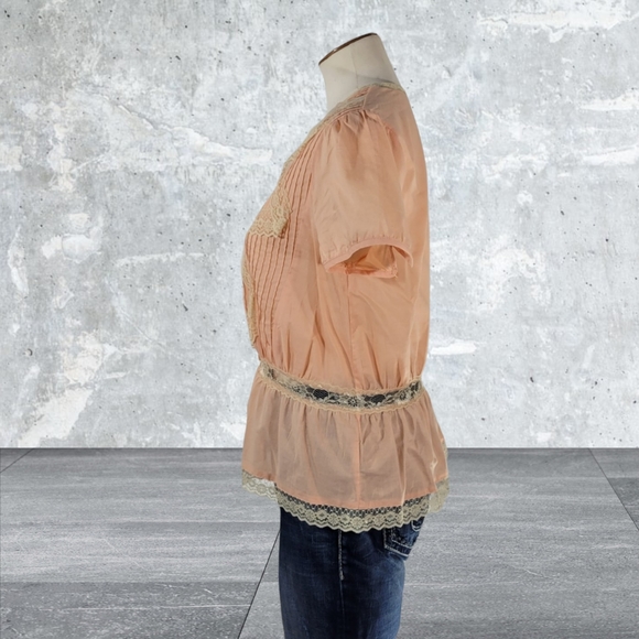 Love Stitch Pleat Front & Lace Top - Picture 7 of 12